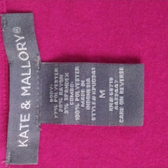 Kate & Mallory Pink Tunic Medium Size - Picture 5 of 10